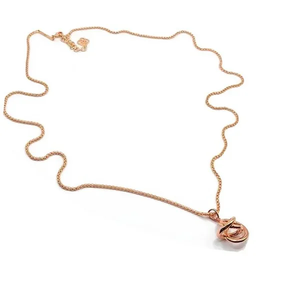 Kendra Scott Rose Gold Presleigh Love Knot Pendant Necklace - Picture 2 of 7